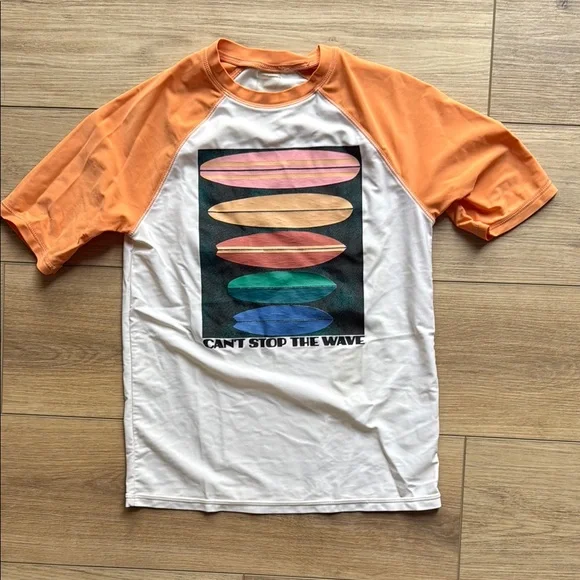 Old Navy Kids Rashguard “Can’t Stop the Waves” - Picture 1 of 7